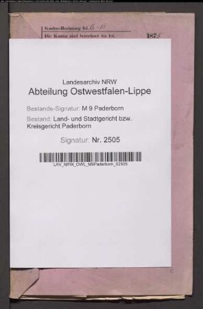 Erblasser: Wilper, Johann Christoph: