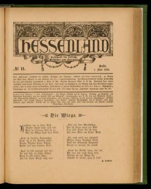 No. 11, 1. Juni 1888