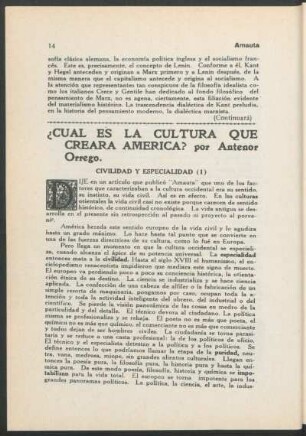 ¿Cuál es la cultura qué creara América?