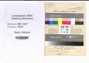 Entnazifizierung Wilhelm Weck , geb. 04.02.1909 (Technischer Zeichner)