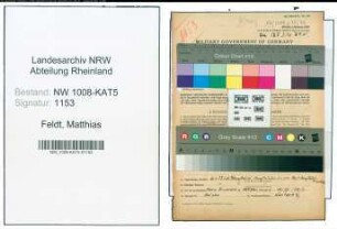 Entnazifizierung Matthias Feldt , geb. 18.03.1910 (Nachtwaechter)