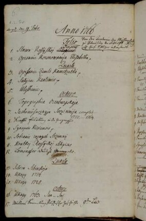 Von der Academie der Wissenschaften zu Petersburg der Bibliothek durch Hh. Prof. Schlözer übersandt.