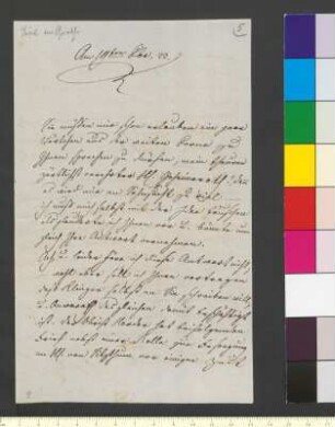 Brief von Egloffstein, Karoline Gräfin von und zu an Goethe, Johann Wolfgang von