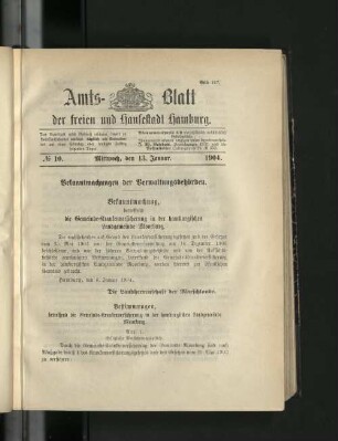 No. 10, 13. Januar 1904.