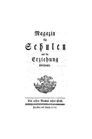 Titel des ersten Bandes erstes Stück