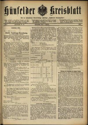 Ausgabe vom Samstag, den 08. Januar 1916.
