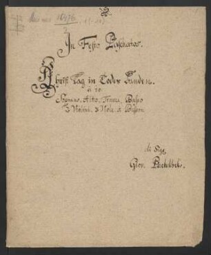 Christ lag in Todesbanden; V (4), orch, b.fig; d-Moll; P 60
