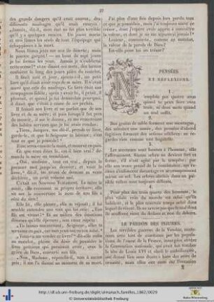 Pensées et réflexions.