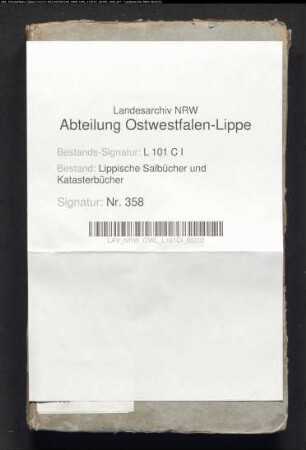 Salbuch des Amtes Brake von 1721, Bd. 1