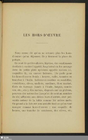 Les Hors-d'œvre