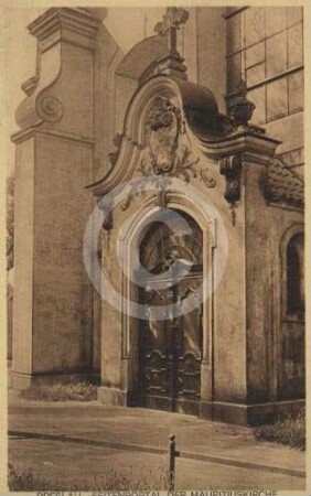 Seitenportal der Mauritiuskirche Breslau