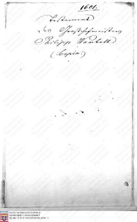 Notariell beglaubigte Kopie des Großhofmeisters Philipp Wambold. Testament