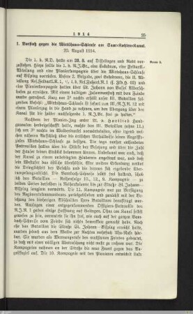 1. Vorstoß gegen die Wirtshaus-Schleuse am Saar-Kohlen-Kanal