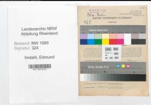 Entnazifizierung Edmund Imdahl , geb. 07.09.1919 (Polizeibeamter)