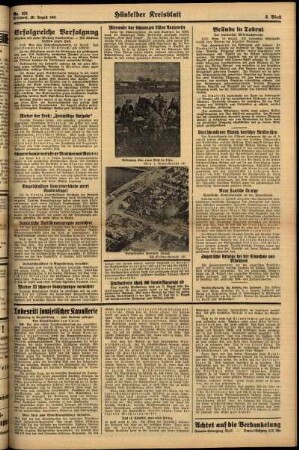 Zweite Ausgabe vom Mittwoch, den 20. August 1941.