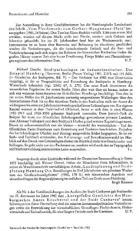 Goecke, Michael :: Stadtparkanlagen im Industriezeitalter, das Beispiel Hamburg, (Geschichte des Stadtgrüns, 5) : Hannover u.a., Patzer, 1981