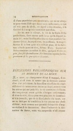 3. Réflexions Philosophiques Sur Le Moment De La Mort.
