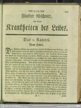 Fünfter Abschnitt, von denen Krankheiten des Leibes