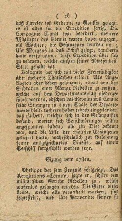 Sizung vom 27sten