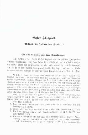 Erster Abschnitt. Aelteste Geschichte der Stadt.