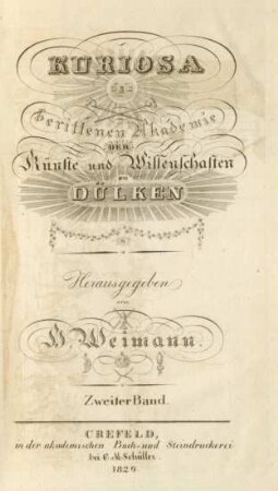 Bd. 2: Kuriosa der berittenen Akademie der Künste und Wissenschaften
