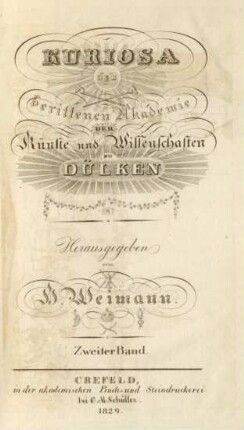 Bd. 2: Kuriosa der berittenen Akademie der Künste und Wissenschaften