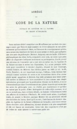 Abrégé du Code de la Nature