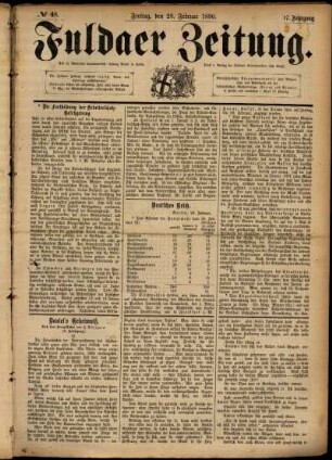 Ausgabe vom Freitag, den 28. Februar 1890.