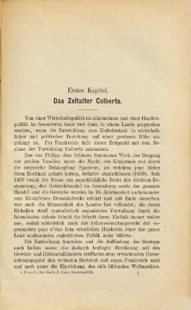Beiträge zur Geschichte der französischen Handelspolitik von Colbert bis zur Gegenwart