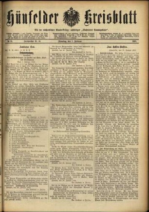 Ausgabe vom Dienstag, den 01. Februar 1916.