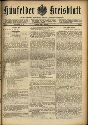 Ausgabe vom Dienstag, den 01. Februar 1916.