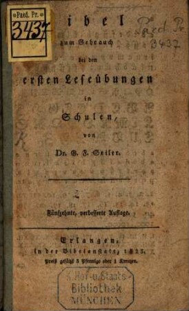 Fibel zum Gebrauch bei den ersten Leseübungen