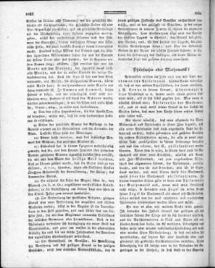 Philosophie oder Mathematik? / [J[ohann] J[akob] Wagner]
