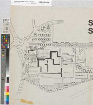 Schmallenberg (Schmallenberg) Schulzentrum Lageplan (1972) 1 : 500 71 x 120 Zeichnung Staatshochbauamt Soest