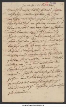 Brief von Fries an Friedrich Francke