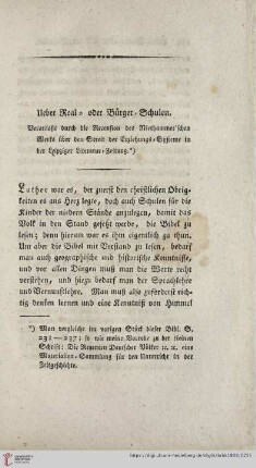 Ueber Real- oder Bürger-Schulen