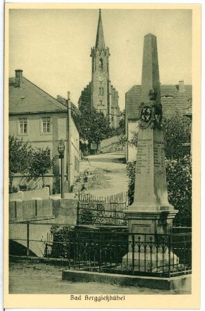 Bad Gottleuba-Berggießhübel. Postmeilensäule, Kirche
