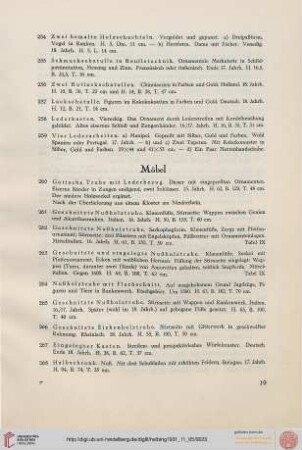 Möbel (Nr. 260-298)