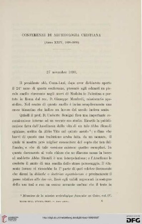 5: Conferenze di Archeologia cristiana : (Anno XXIV, 1898-1899)