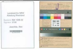 Entnazifizierung Alex Jeandrée , geb. 21.06.1900 (Angestellter)