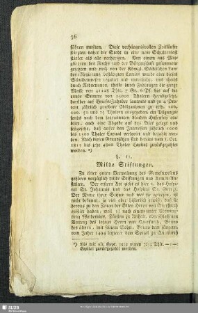 §. 11. Milde Stiftungen