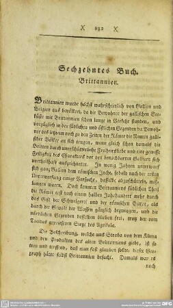 Sechzehntes Buch. Brittannien