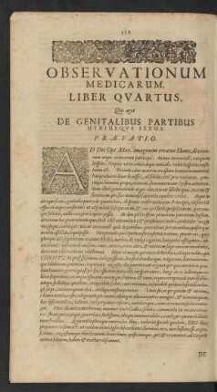 Liber Quartus, Qui agit De Genitalibus Partibus Utriusque Sexus.