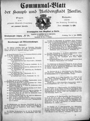 1882,28: No. 28, 9. Juli 1882