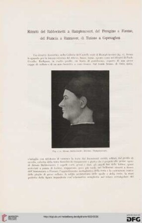25: Ritratti del Baldovinetti a Hamptoncourt, del Perugino a Firenze, del Francia a Hannover, di Tiziano a Copenaghen