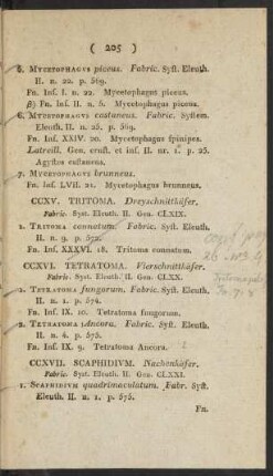 CCXV. Tritoma. Dreyschnittkäfer.