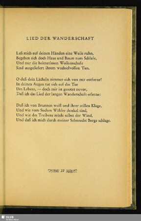 Lied Der Wanderschaft
