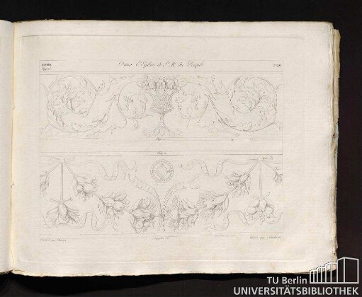 VIII. Rome. Dans l'Eglise de Ste. Me. du Peuple. Fig. 1. Fig. 2. Dessiné par Pesenti, Supplement, Gravé par Narducci.