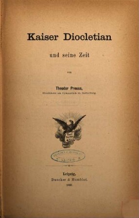 Kaiser Diocletian und seine Zeit