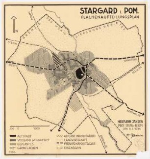 Flächenaufteilungsplan Stargard: Lageplan 1:25000